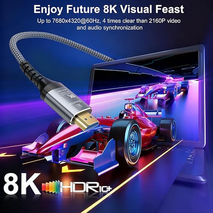 8K Fiber Optic HDMI Cable 100FT, 48Gbps Ultra High Speed Long HDMI 2.1 Cord - Image 2