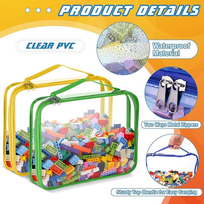 Sanwuta 6 Packs Toy Storage Bags, PVC Organizing Case Bags - Image 3
