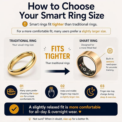 Smart Ring for Women Men, Sleep Tracking Wearable, Fitness Tracker Ring - Image 3