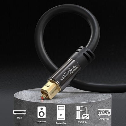 TOSLINK – Optical Audio Cable – 50ft – Designed in Germany – Fiber Optic Cable - Image 2