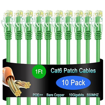 Cat6 Ethernet Patch Cable 1 ft, Cat6 Patch Cable by Lysymixs