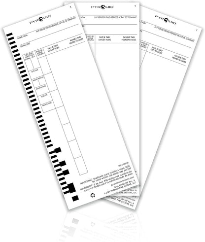 Pyramid Time Systems, Genuine and Authentic English and French Time Cards - Image 2