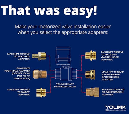 YoLink X3 Valve Controller Kit, 3/4" Brass Motorized Ball Valve, LoRa Long Range - Image 5