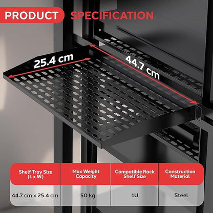 Pyle 19-Inch 1U Server Rack Shelf - Image 3