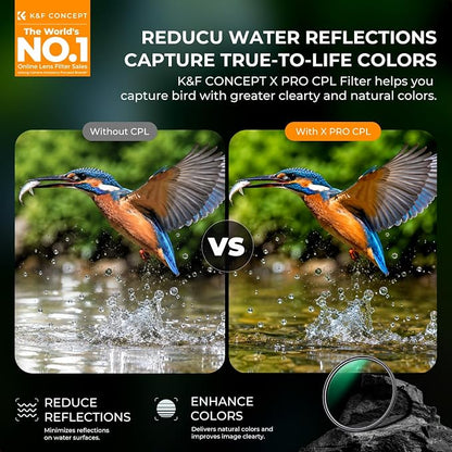K&F CONCEPT 82mm Circular Polarizers Filter Super Slim - Image 2