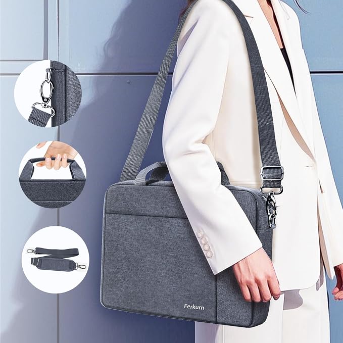 Ferkurn Laptop Bag Case for Women Men Computer Bag Compatible - Image 5