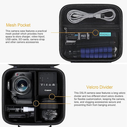 RAIALL Camera Case for Canon EOS Rebel T7/R50/R50V/R100/R5/R6 Mark II/R7/ - Image 5