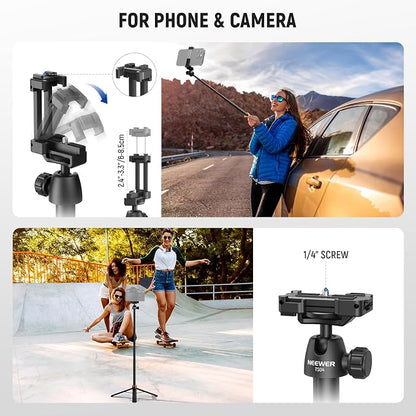 NEEWER BASICS 59"Selfie Stick Tripod Compatible - Image 3