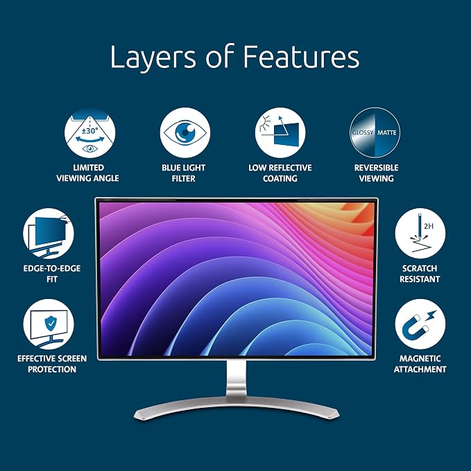 Kensington MagPro 21.5 Inch Magnetic Computer Privacy Screen - Image 4