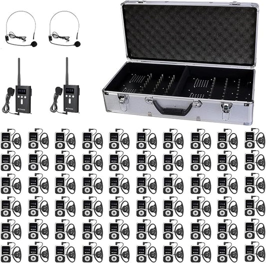 Retekess T130S Tour Guide Headsets, Tour Guide Microphone and Speaker, Upgraded by Retekess