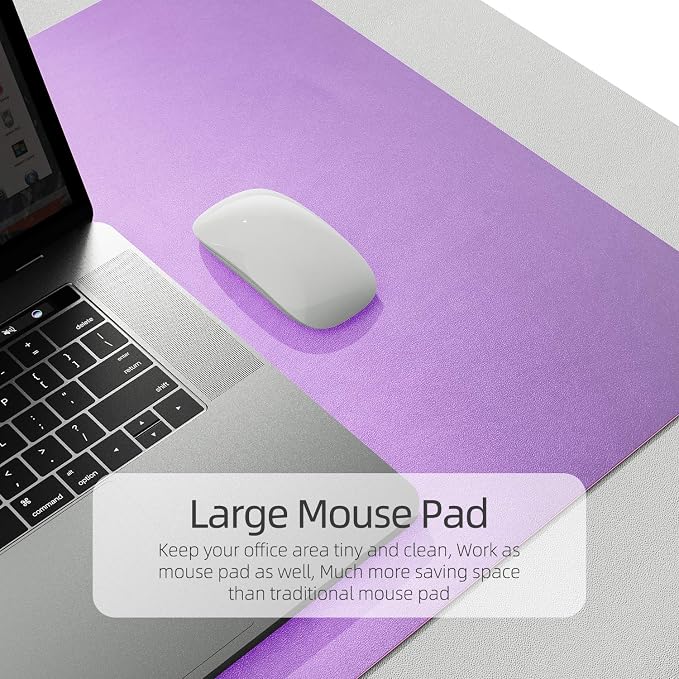 YSAGi Multifunctional Office Desk Pad, Ultra Thin Waterproof PU Leather Mouse - Image 4