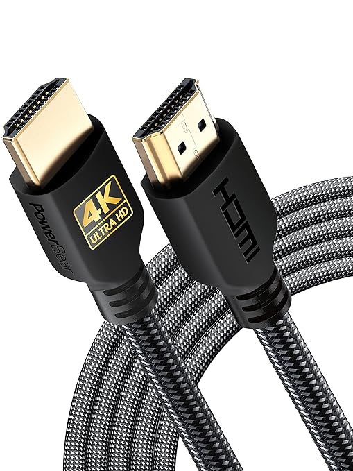 PowerBear 4K HDMI Cable 15 ft | High Speed Hdmi Cables, Braided Nylon & Gold by PowerBear