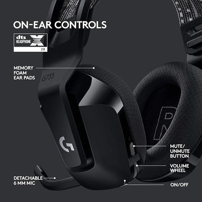 Logitech G733 Lightspeed Wireless Gaming Headset, Suspension Headband, - Image 5