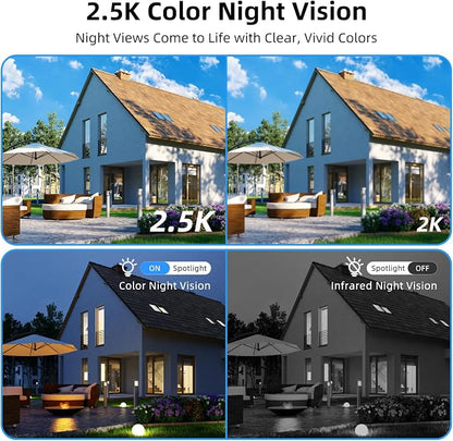 Techage 4G LTE Cellular Solar Security Camera Wireless Outdoor, 2.5K NO WiFi - Image 4