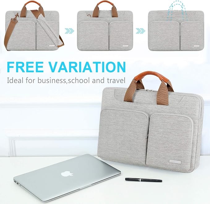 Lacdo 17 17.3 Inch Laptop Bag Women Men Sleeve Case - Image 5
