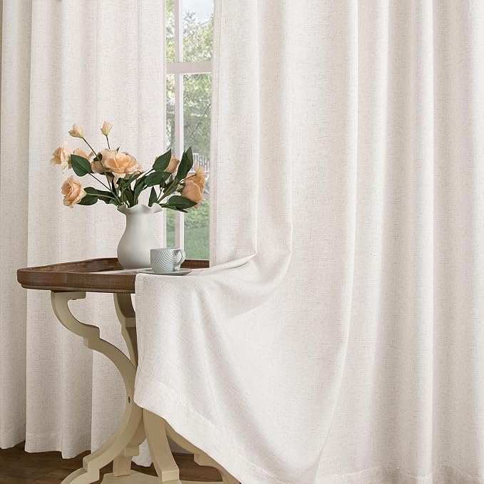 Memory Trained Pinch Pleated Curtains 45 Inches Long, Viral Linen Pinch Pleat - Image 10