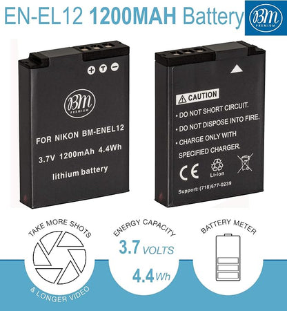 BM Premium EN-EL12 Battery and Charger - Image 2