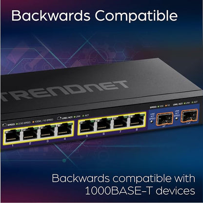 TRENDnet 10-Port Multi-Gig Web Smart Switch, TEG-3102WS, 8 x 2.5GBASE-T Ports - Image 5