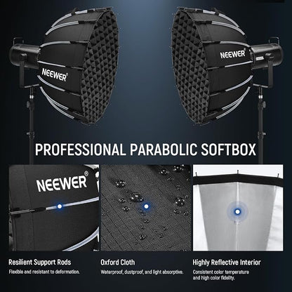 NEEWER Parabolic Softbox Kit, 23.6" Bowens Mount Soft Box - Image 3