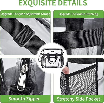 MAY TREE Clear Bag for Stadium Events, 12×5.5×12 Clear Tote Lunch Bag - Image 4