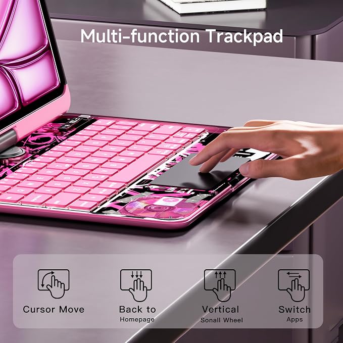 Keyboard Case for iPad 11 inch Pro 4/3/2/1st Gen & 11’’ iPad Air 2025 M3 - Image 4