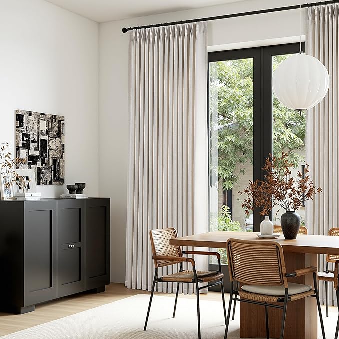 Memory Trained Pinch Pleated Curtains 96 Inches Long, Viral Linen Pinch Pleat - Image 3