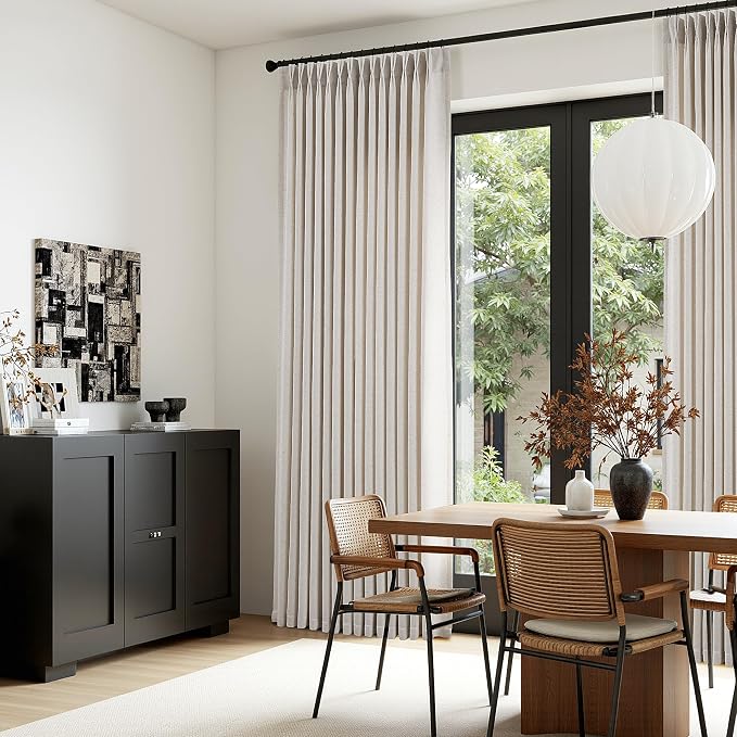 Memory Trained Pinch Pleated Curtains 92 Inches Long, Viral Linen Pinch Pleat - Image 3