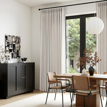 Memory Trained Pinch Pleated Curtains 105 Inches Long, Viral Linen Pinch Pleat - Image 3