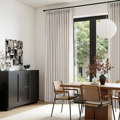 Memory Trained Pinch Pleated Curtains 63 Inches Long, Viral Linen Pinch Pleat - Image 3
