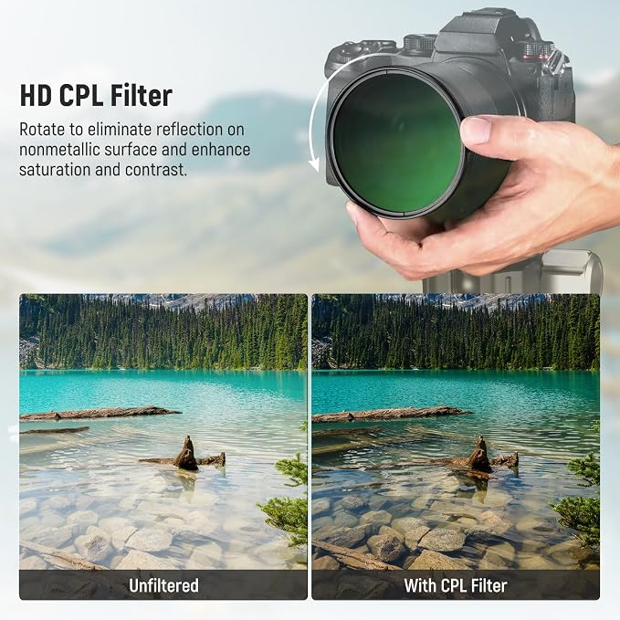 NEEWER 77mm CPL Filter with Lens Cap, Ultra Slim Multi Resistant Nano Coated - Image 3