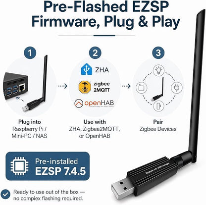 Zigbee 3.0 USB Dongle MG24, Zigbee Coordinator & Gateway | Compatible - Image 3