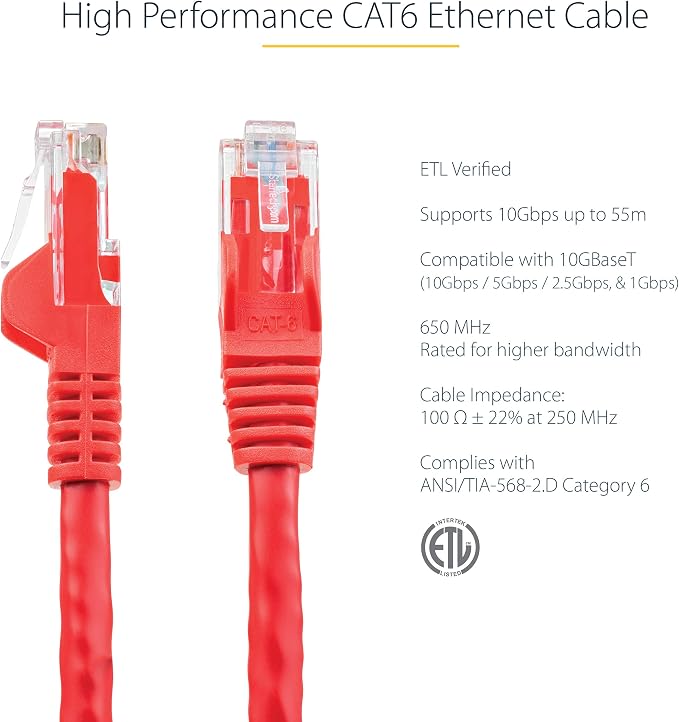 StarTech 7ft CAT6 Ethernet Cable - Image 2