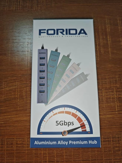 FORIDA Aluminum Alloy 8 Port USB Hub Long Cable USB Splitter - Image 8