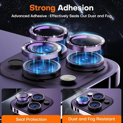 for iPhone 14 Pro/14 Pro Max Camera Lens Protector, Tempered Glass Screen - Image 2