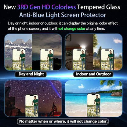 Screen Protector for iPhone 15 Pro Max, HD Clear, 9H Hardness, No Bubbles - Image 4