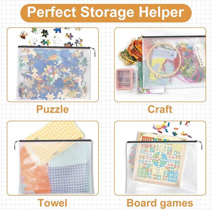 12pcs Mesh Zipper Pouch Puzzle Storage Bags A3 17x12 Inches Large File Bags - Image 6