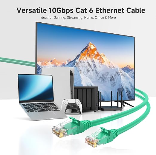 Cable Matters 10Gbps Snagless Cat 6 Ethernet Cable - 10ft - Image 2