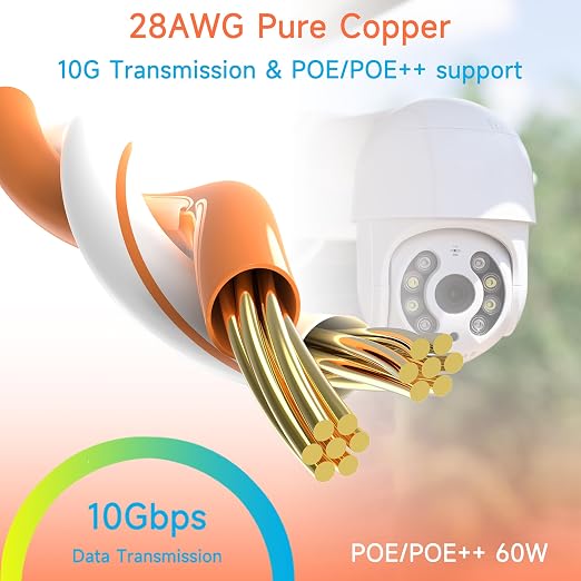 Cat6a Slim Ethernet Patch Cable 75ft Indoor & Outdoor, Flexible 10G Cat6 - Image 4