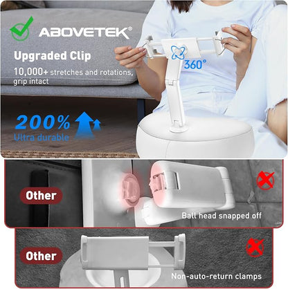 AboveTEK Tablet Pillow Stand for Bed, Hands-Free 360° Adjustable iPad Pillow - Image 7