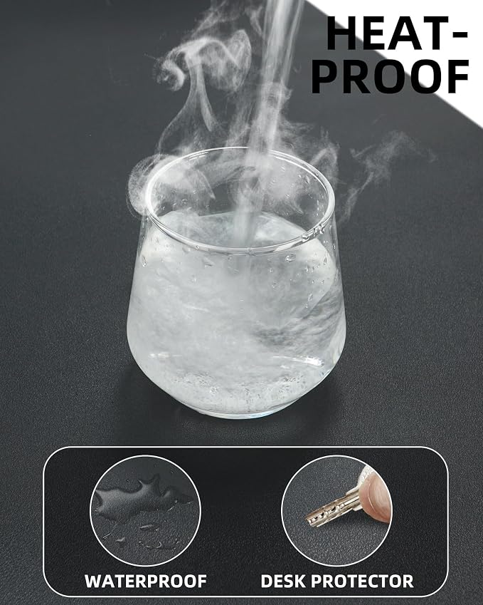 Leather Desk Protector, Large Mouse Pad, Non-Slip Blotter, Waterproof Writing - Image 4