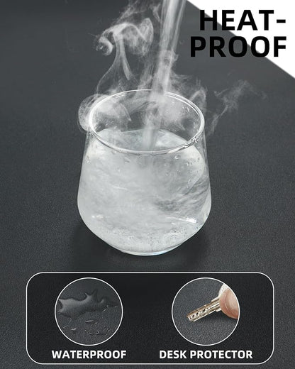 Leather Desk Protector, Large Mouse Pad, Non-Slip Blotter, Waterproof Writing - Image 4