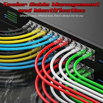 0.5 Foot Cat6 Patch Cables, Solid Pure Copper Patch Cord, Cat 6 Ethernet Cable - Image 3