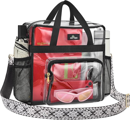 MAY TREE Clear Bag for Stadium Events, Transparent Bag for Concert Sports Gym by MAYTREE