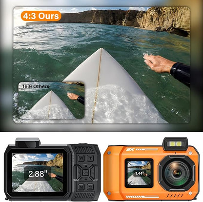 8K Underwater Camera, WiFi 33FT 70MP Waterproof Camera - Image 6