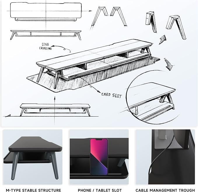 Fenge Dual Monitor Stand, Monitor Stands Riser - Image 4