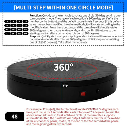 Programmable Motorized Electric Photography Turntable Rotating Platform - Image 6