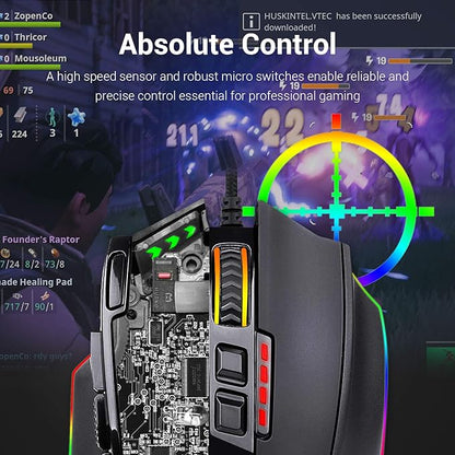 Redragon M801 Gaming Mouse, RGB PC Gaming Mouse MMO - Image 4