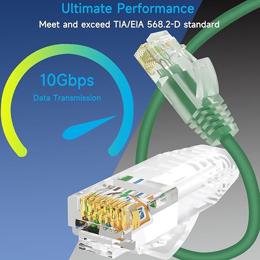 Cat6a Slim Ethernet Patch Cable 3 ft, Cat6a Patch Cable - Image 2