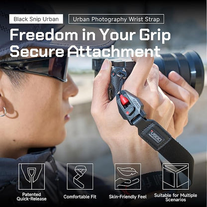 VSGO Black Snipe Urban Photography Wrist Strap – Patented Quick-Release - Image 2