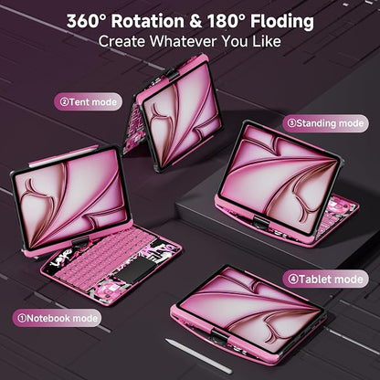 iPad Keyboard Case for iPad 10th Gen & 11th, Magic Wireless Keyboard - Image 3